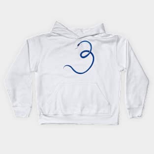 3 - Blue racer snake Kids Hoodie